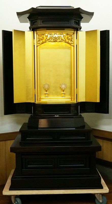 90万円前後？総無垢シタン？巨大家具調仏壇 最高級 中古品最終赤字大処分　創価 創価学会仏壇 厨子型 大志 普通型