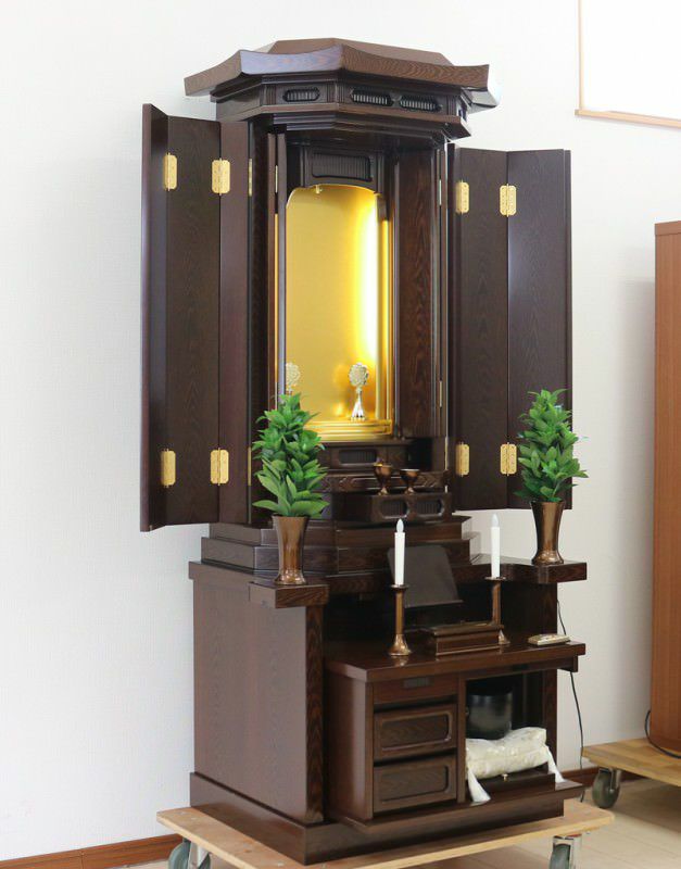 創価学会 厨子型 中古仏壇630 鉄刀木 製造から三年半｜仏壇革命・虚空