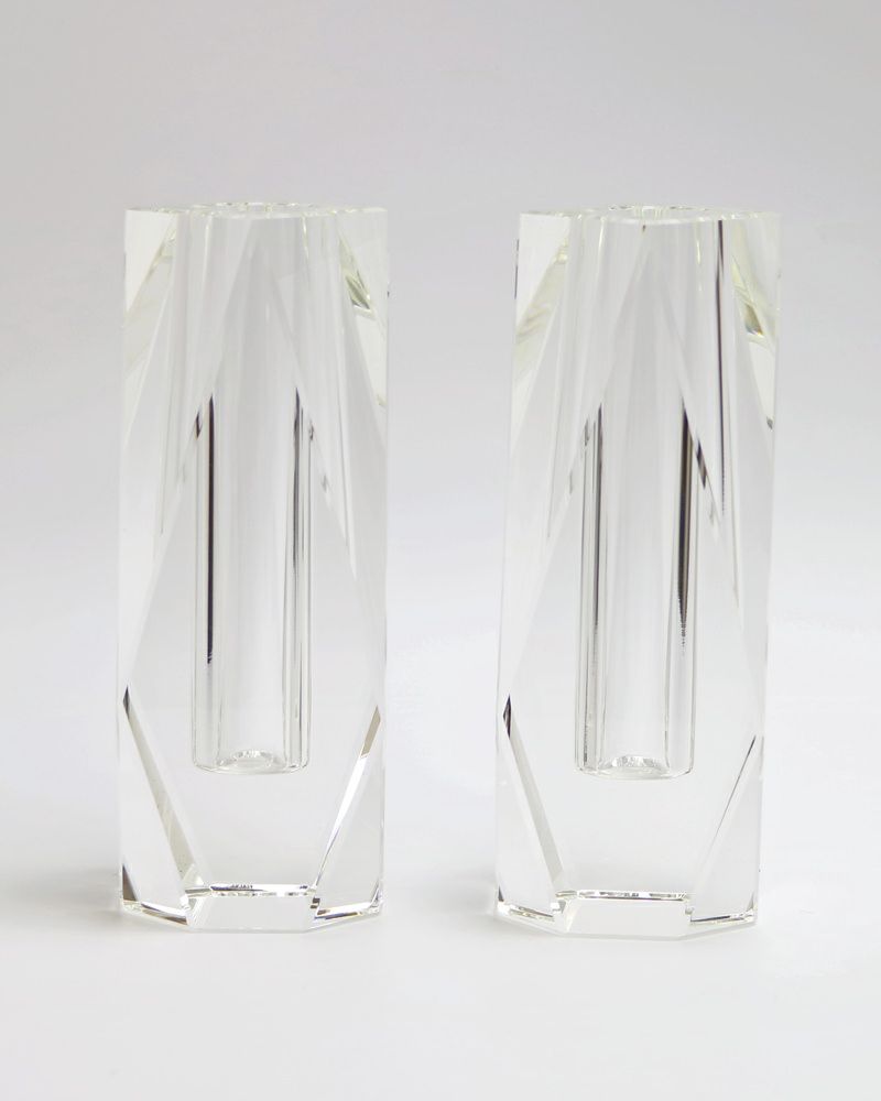 創価学会 花立 クリスタル Mサイズ 2個セット | 桜梅桃李.com