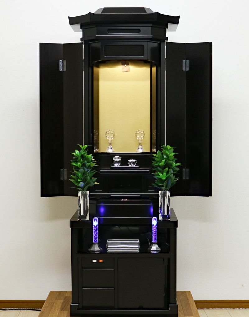 創価学会 厨子型仏壇 「栄光」 黒檀 特装・常住御本尊様対応 | 桜梅