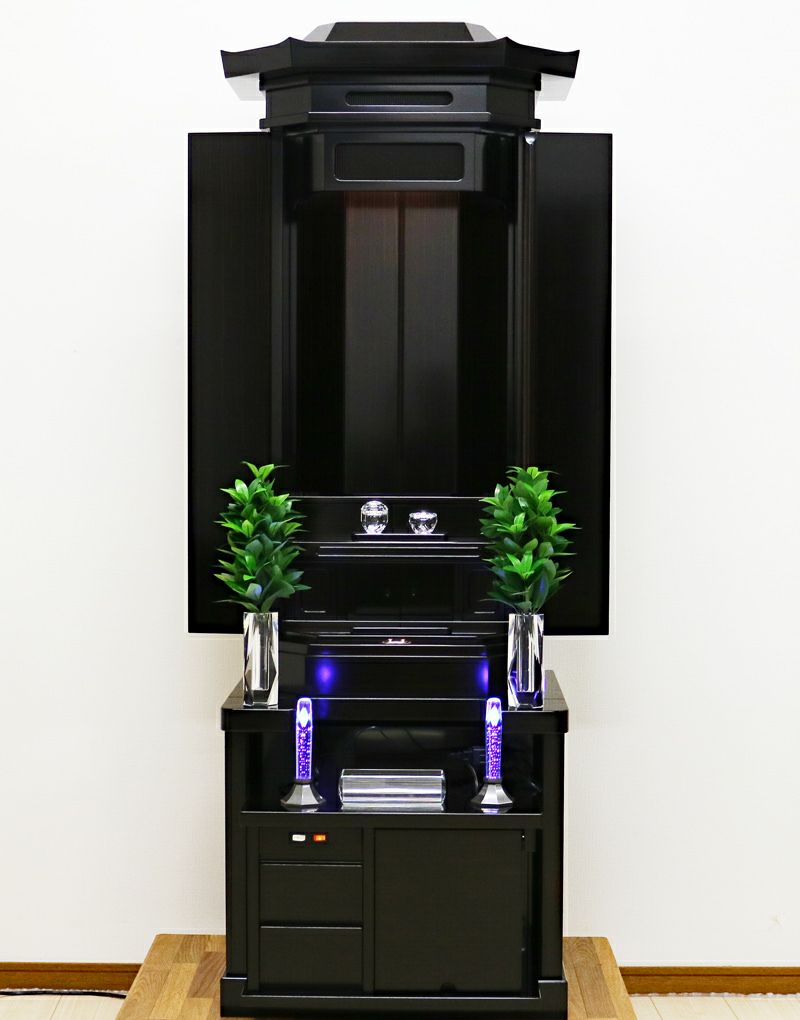 創価学会 厨子型仏壇 「栄光」 黒檀 特装・常住御本尊様対応 | 桜梅