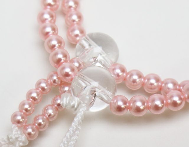 創価学会 大願念珠 ピンク・リング 8寸 女性用 | 桜梅桃李.com
