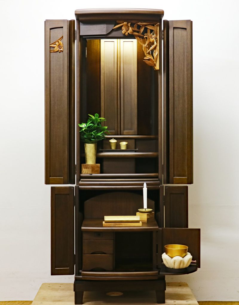 創価学会 SGI お仏壇(電動) 金剛堂 創価学会 家具調 中古仏壇 842 金剛堂 502 ソノクリン&ニヤトー無垢