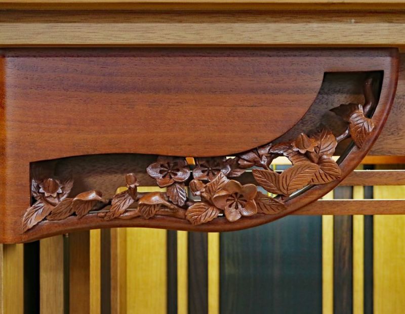 創価学会 家具調 中古仏壇 842 金剛堂 502 ソノクリン&ニヤトー無垢