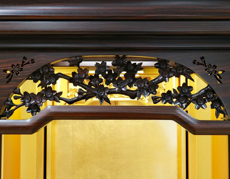 創価学会 厨子型経机付き 中古仏壇 916 22号本黒檀 金剛桜 | 桜梅桃李.com