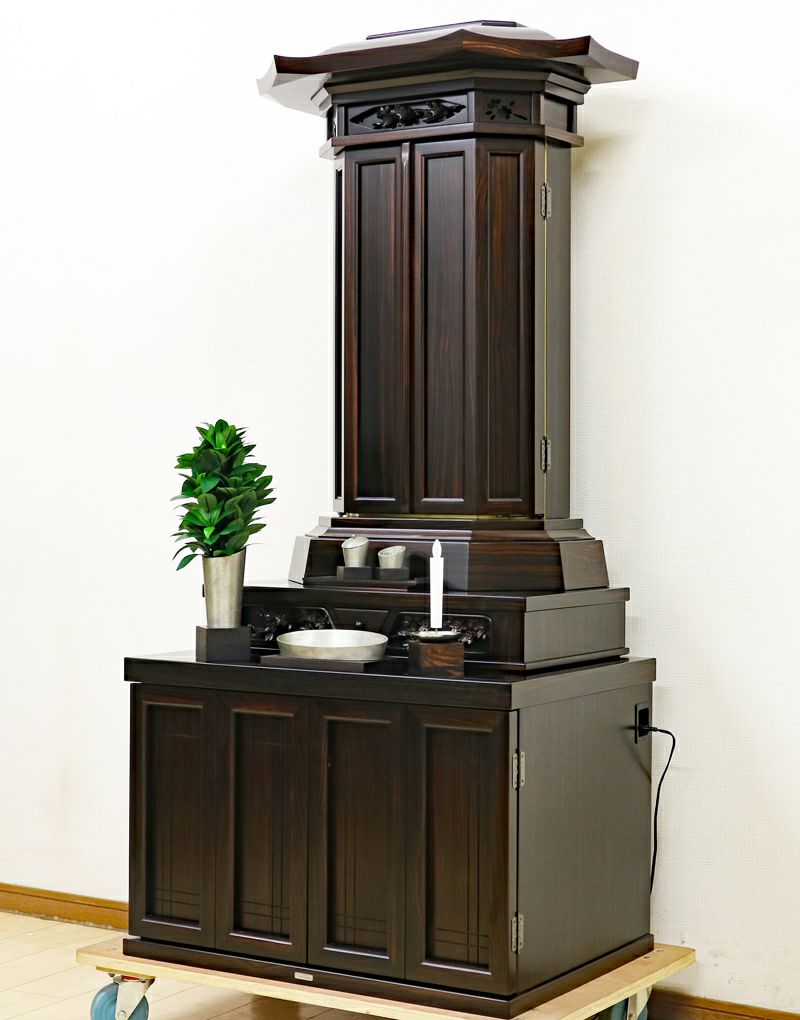 創価学会 厨子型 中古仏壇 967 3尺黒檀六角収納式 | 桜梅桃李.com