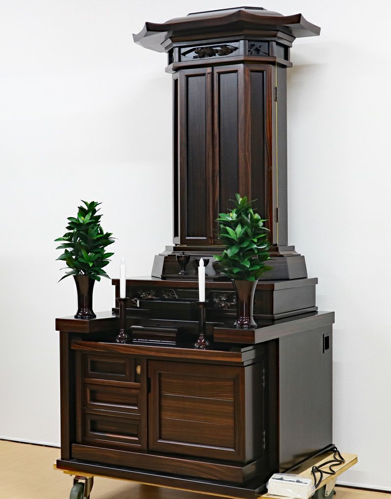 創価学会 厨子型 中古仏壇 1075 3尺黒檀六角厨子 | 桜梅桃李.com