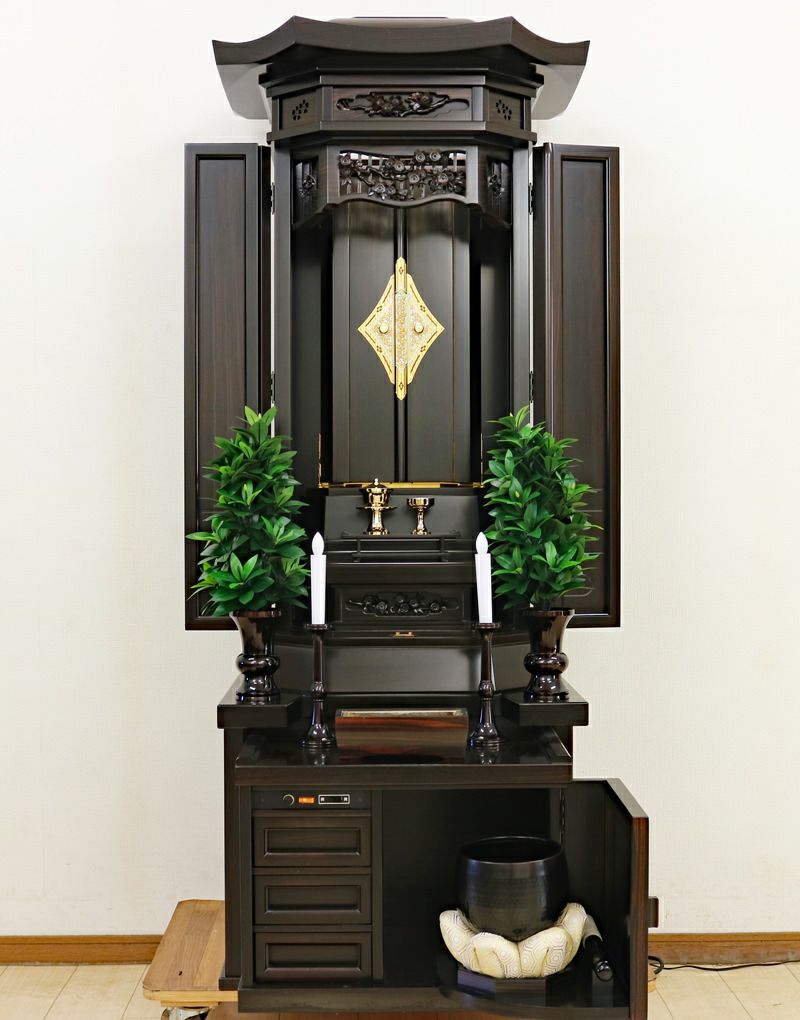全国対応 創価中古仏壇 1057 21号黒檀厨子収納 | 桜梅桃李.com