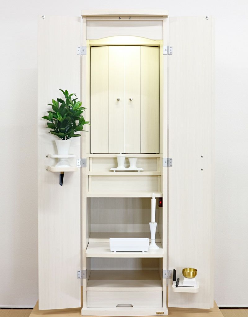 創価学会 家具調 中古仏壇 1107 ホワイト | 桜梅桃李.com