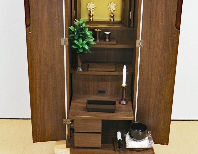 創価学会 家具調 中古仏壇 1110 ブラウン | 桜梅桃李.com