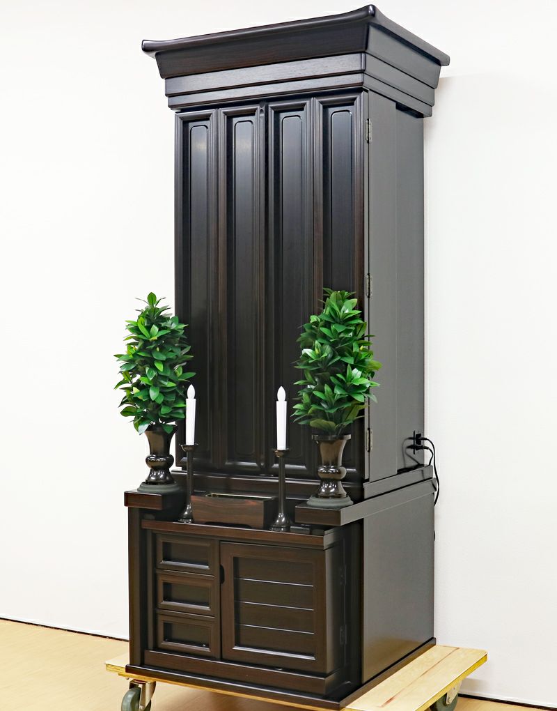 創価学会 厨子型 中古仏壇 1116 19号黒檀桜風押込正三方 | 桜梅桃李.com