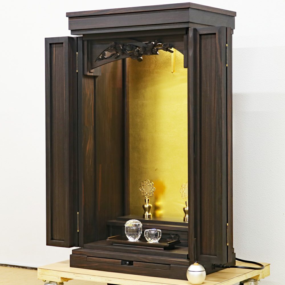 創価学会 中古仏壇 1324 桜結び 本黒檀｜仏壇革命・虚空厨子なら桜梅 