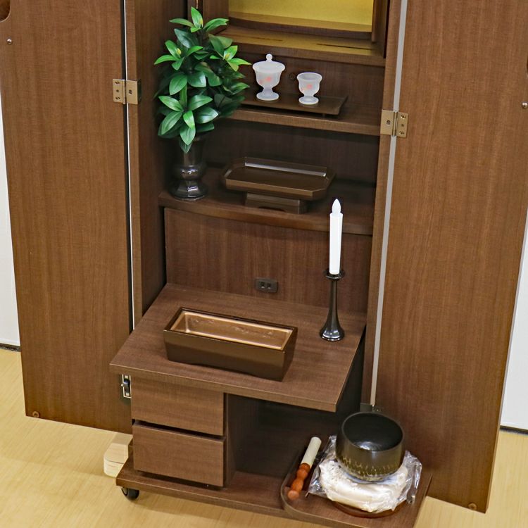 創価学会 家具調 中古仏壇 1357 ブラウン | 桜梅桃李.com