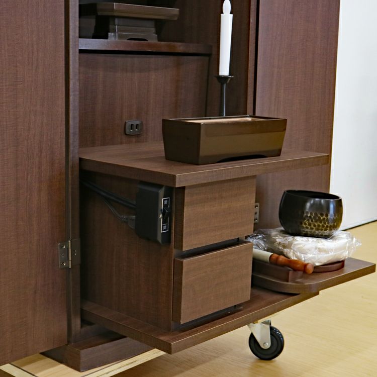 創価学会 家具調 中古仏壇 1357 ブラウン | 桜梅桃李.com