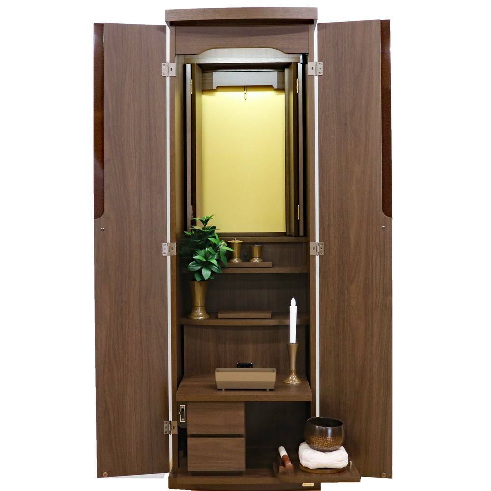 創価学会 家具調 中古仏壇 1365 ブラウン｜仏壇革命・虚空厨子なら桜梅